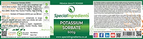 SPECIAL INGREDIENTS Special Ingredients Potassium Sorbate (Mould Inhibitor) 500g Premium Quality, Non-GMO, Gluten Free – Recyclable Container