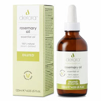 Derora Rosemary Oil (Diluted) for Hair & Skin | Pure & Ready to Use 3% Diluted | Rosemary Oil for Hair, Damaged Hair, Hair Loss, Dry Skin, Face, Scalp (120ml)