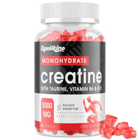 Gaelikine Creatine Gummies Max 5000mg for Men & Women, Creatine Monohydrate Gummies Plus L-Taurine, B12 & B6 for Muscle Growth, Pre Workout Supplement, Berry Flavor, Vegan