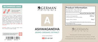 German Pharma Ashwagandha Organic 650mg | 60 Vegetarian Capsules | 5% Withanolides | UK Manufacturing | 100% Natural |