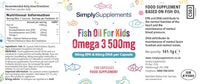 Simply Supplements High Strength & Pure Omega 3 500mg for Kids | for Ages 5-14 Years | 360 Capsules in Total | Manufactured in The UK