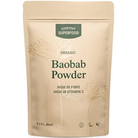 Everyday Superfood Organic Baobab Powder 50g, High Vitamin C, Perfect in Smoothies, Tea and Baking
