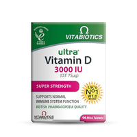 Vitabiotics Ultra Vitamin D 3000iu Super Strength Tablets, Pack of 96