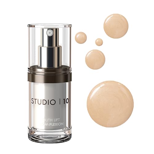 Studio 10 Skin Lift Glow-Plexion - Liquid Glow Primer, Illuminator and Highlighter - Hydrates, Firms & Lifts Mature Skin for a Youthful Radiant Glow - Versatile Face Makeup - Illuminating Primer