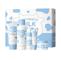 Trendyfave 5PCS Milk Skincare Set – Skincare Set for Glowing Skin