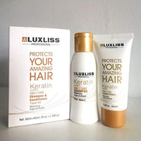Luxliss Keratin Daily care Shampoo&Conditioner Argan oil infused Travel Kit (60ml&40ml)