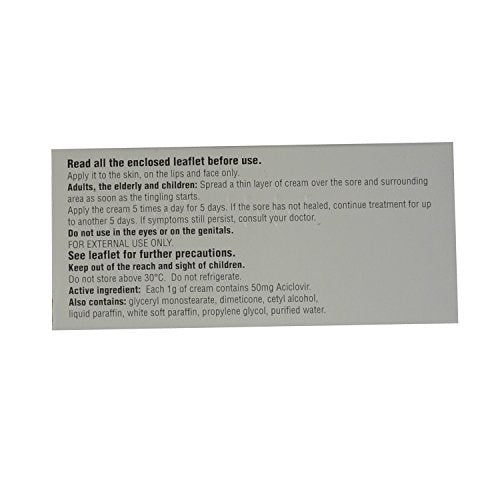 3 x Virasorb 2g 5% Cold Sore cream (3 Packs)