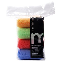 MartiniSPA Massage Color MartiniSPA Coloured Massage Soft Square Sponges, Family Size, 37 g, Pack of 4