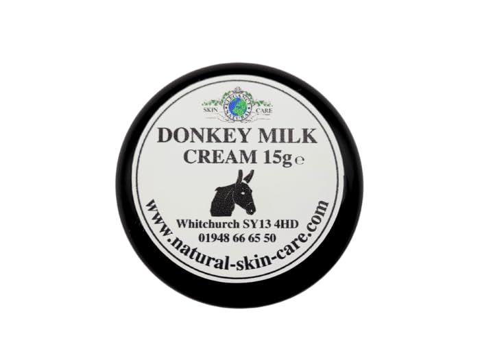Donkey Milk Moisturising Cream Travel Size 15g Ideal for Dry Senstive Skin Eczema Psoriasis dermatitis and rosacea Gentle moisturiser By Elegance Natural Skin Care