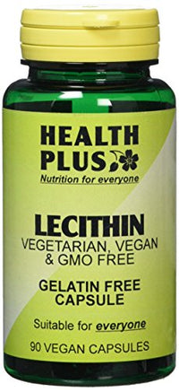 Health Plus Lecithin 550mg Memory Plant Supplement - 90 Gelatin Free Capsules