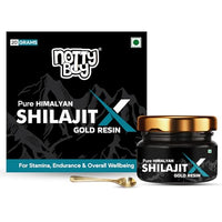 NOTTY BOY Pure Himalayan Shilajit X Gold Resin 20g – 24K Gold, 80+ Trace Minerals, High Fulvic Acid, 100% Ayurvedic, 80 Servings