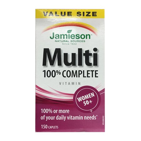 Jamieson 100% Complete Multivitamin for Women 50+, 150 caplets