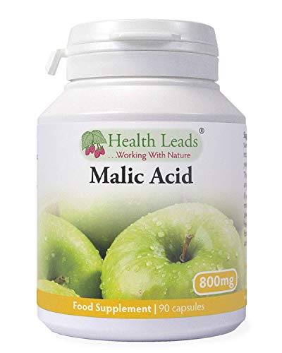 Health Leads ...Working With Nature Malic Acid 800mg x 90 Capsules (No Magnesium Stearate)