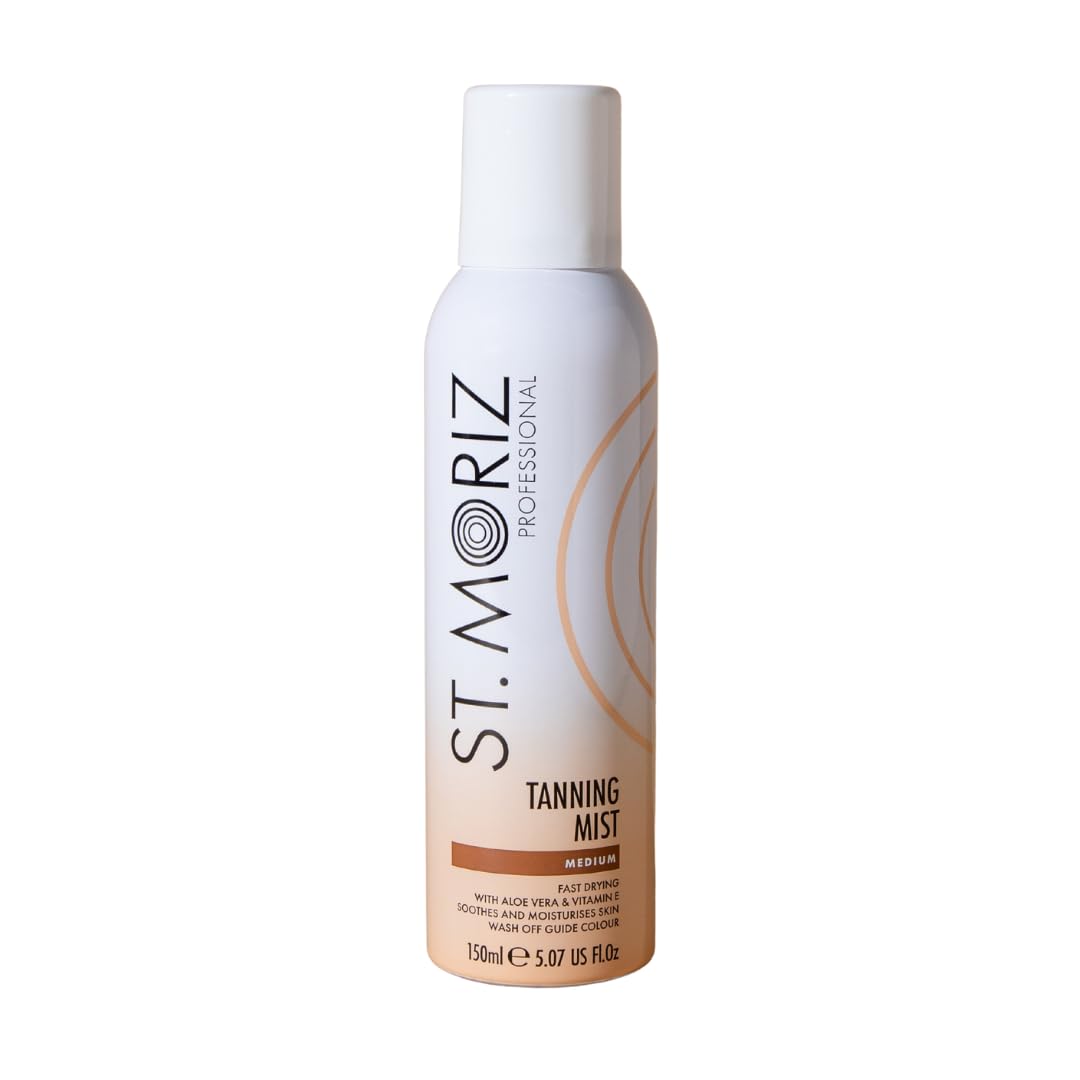 ST. MORIZ St Moriz Professional Instant Tanning Mist in Medium | Fast Drying Vegan Fake Tan Mist with Aloe Vera & Vitamin E | For Streak Free Medium Bronzed Glow | Dermatologically Tested & Cruelty Free | 200ml