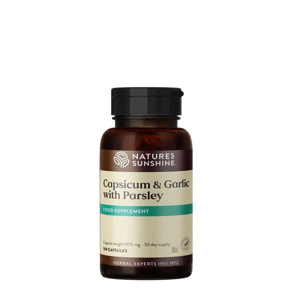 Nature's Sunshine NSPUK Nature's Sunshine Capsicum & Garlic with Parsley - 100 Capsules