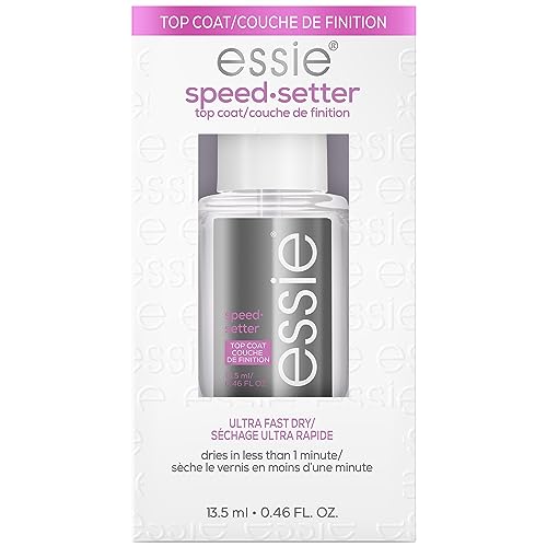 essie Nail Polish Nail Care Speed Setter Quick Dry Ultra Shine Fast Drying Nail Varnish Top Coat 13.5 ml