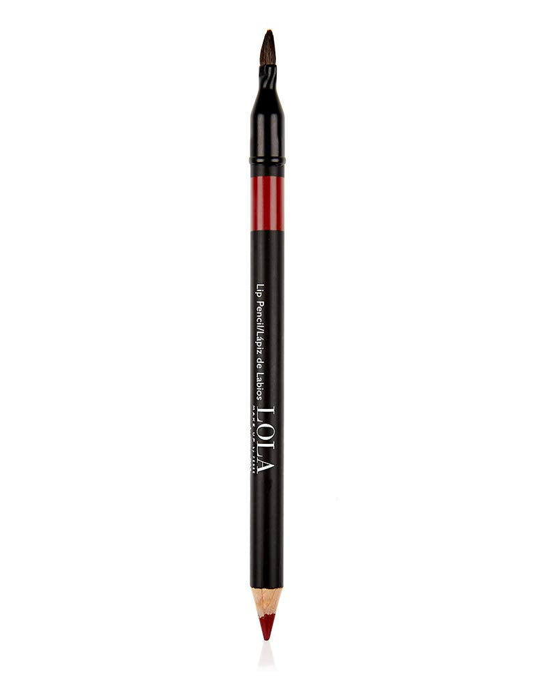 Lola Make-Up Cosmetic Lip Pencil, Soft And Precise, Long Lasting, Anti-Color Feathering, Built In Lip Brush, Vegan, No.4 Berry