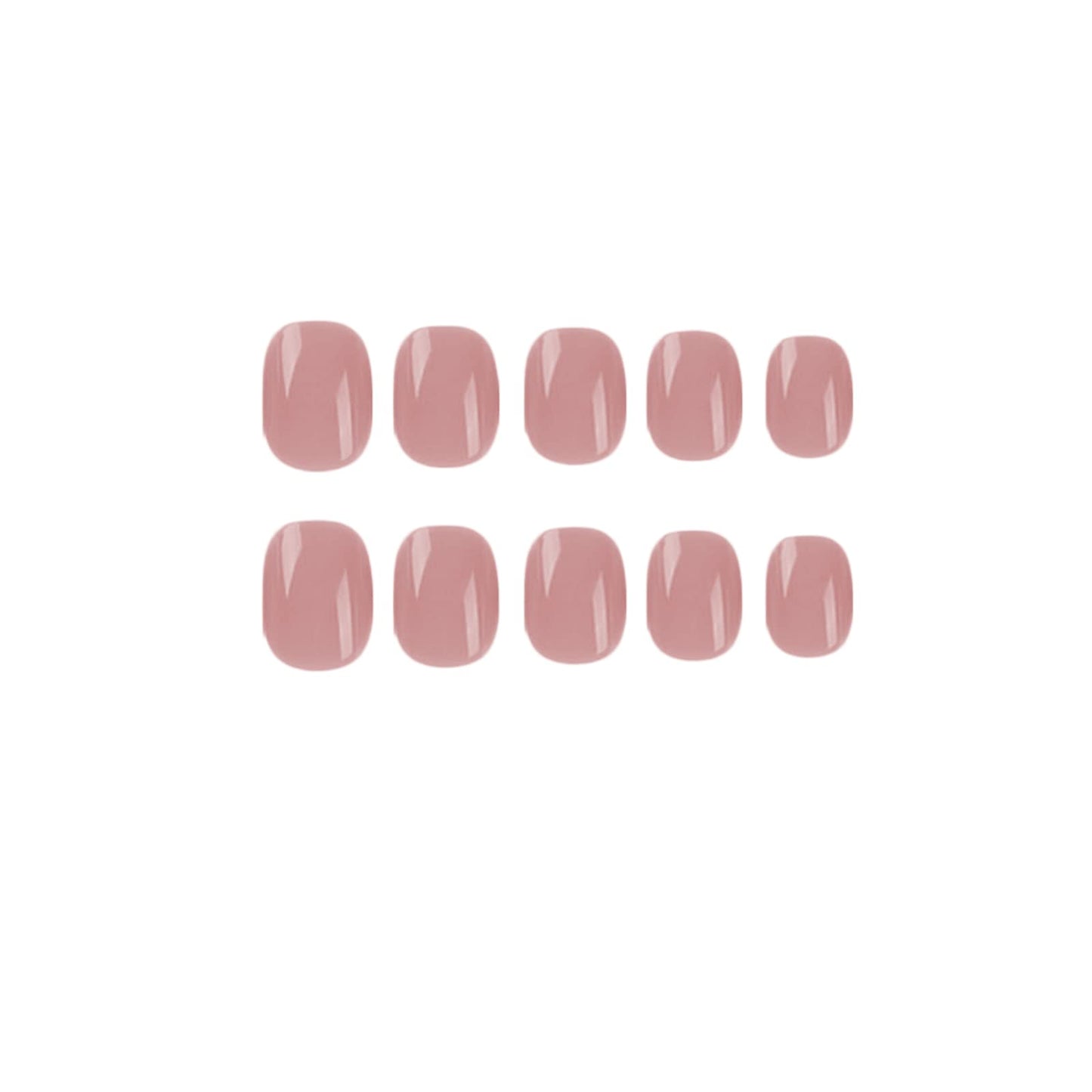 TMUT 24pcs Square False Nails Short Stick on Nails Grey Pink Press on Nail Removable Glue-on Fake Nail Art Accessories for Women Girls