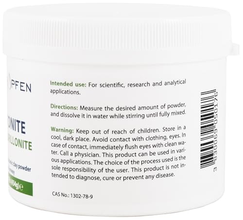 Bentonite Montmorillonite Powder | 1 Pound - 454 g | Ultra FINE | Montmorillonite Content 95% | Natural Mineral Dust | Heiltropfen®