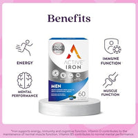 Solvotrin Active Iron Supplement 14 mg + Multivitamin for Men – Clinically Proven to Increase Energy & Reduce Tiredness – Gentle, Non-Constipating Iron + Men’s Multivitamin – 30 Capsules + 30 Tablets