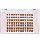 EMEDA Brown Individual Cluster Lashes D Curl Mix 8mm 10mm 12mm Brown DIY Eyelash Extensions Clear Band Natural Look Light Brown Lash Clusters Colored Cluster lashes (LB mix)