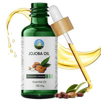 NPOW Jojoba Oil - 100% Pure & Natural Organic Jojoba Oil For Hair, Face, Body, Beard, Nails & Hair Growth Oil - Jojoba Oil For Skin, Deeply Moisturizing, Cold Pressed Jojoba Oil Vegan Friendly - 100ml