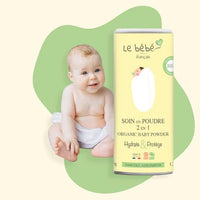 Le bébé français bio Baby Powder Vegan & Organic 2 in 1 - Talc-Free - Change & Milky Bath - Natural moisturises and Protects - Plant Based with Oatmeal & Rice Starch - Sensitive Skin 100g (2)