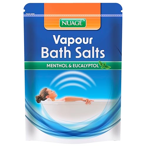 NUAGÉ Nuage Vapour Bath Salts with Menthol and Eucalyptus Essential Oils - 450g, Calming - Relaxing - Soothing