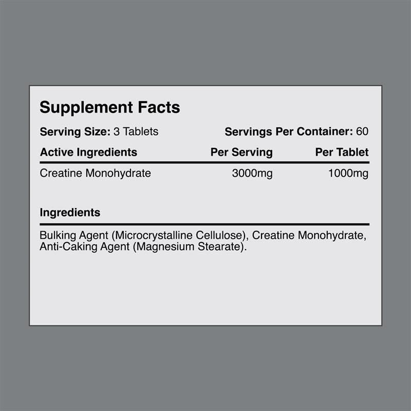 Warrior Creatine Monohydrate Tablets – 3000mg Per Serving – Supplement for Performance – Supports Muscle Growth – Unflavoured – Suitable for Men & Women – Vegan & Vegetarian Friendly (180 Capsules)