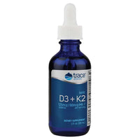 Trace Minerals Research Liquid Ionic D3 + K2, Depot, 4 Drops Every 5 Days, 58ml, Laboratory Tested, Gluten Free, Soy Free, GMO Free, High-Strength