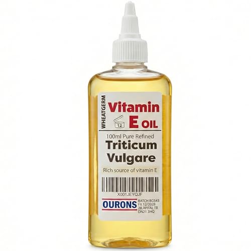 OURONS 100ml Vitamin E Oil - Wheatgerm - Pure & Refined Massage & Skin Care