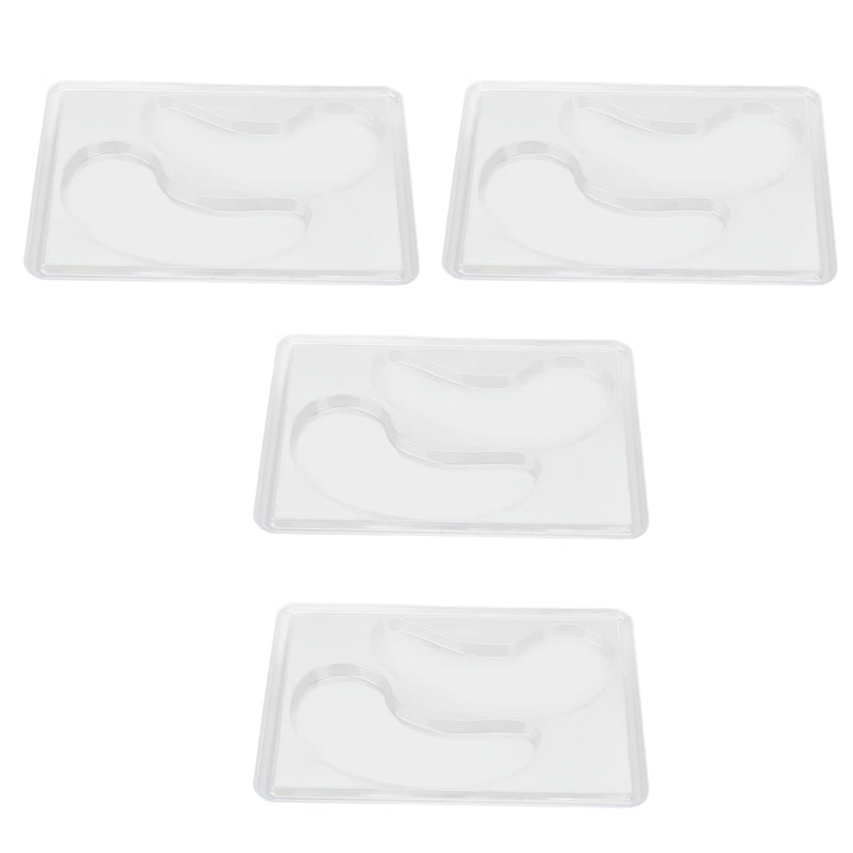 Pongnas 12Pcs DIY Under Eye Patches Molds, Safe Healthy Natural Reusable Transparent Eye Mask Patch Tray Plate