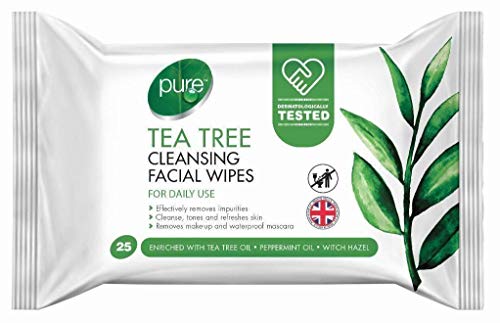 Concept4u 150 Tea Tree Cleansing Facial Wipes Daily Use Face Make Up Healthy Skin Remover