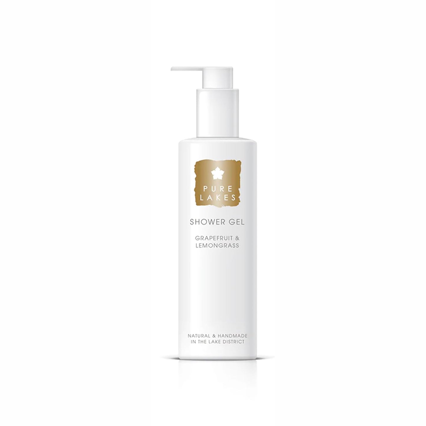Pure Lakes Grapefruit & Lemongrass Shower Gel - Pump | Organic Shower Gel with Grapefruit & Lemongrass Essential Oils | Vegan Shower Gel Made with Organic Ingredients | 250ml