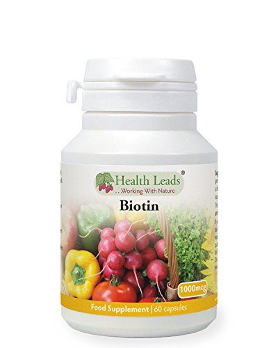 Health Leads ...Working With Nature Biotin (Vitamin B7) 1000mcg x 60 Capsules (Magnesium Stearate Free)