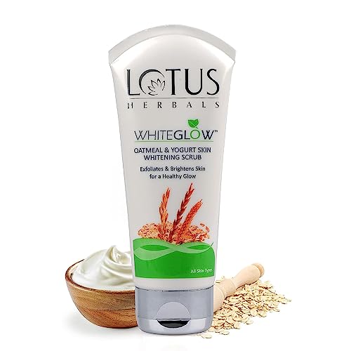 Lotus Herbals WhiteGlow Oatmeal and Yogurt Skin Whitening Scrub, 100g