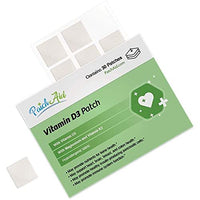 Patch Aid Vitamin D3-30 Daily Topical Patches. 100% Natural & Vegan. Allergy & Filler Free. High Absorption and More bioavailable. Suitable for Sensitive stomachs & bariatric.
