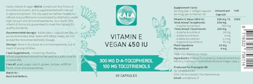 Procapsin Vitamin E 450 IU 400mg Tocopherol + Tocotrienol Vitamin E Vegan - Alpha Tocopherol + All 4 Tocotrienols – Alpha Tocotrienol + Beta Tocotrienol + Delta Tocotrienol and Gamma Tocotrienol