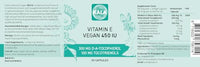 Procapsin Vitamin E 450 IU 400mg Tocopherol + Tocotrienol Vitamin E Vegan - Alpha Tocopherol + All 4 Tocotrienols – Alpha Tocotrienol + Beta Tocotrienol + Delta Tocotrienol and Gamma Tocotrienol