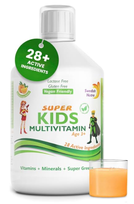 Swedish Super Kids Multivitamin Age 3+, Orange Flavour, 500 ml