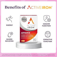 Solvotrin Active Iron Advance Supplement 25 mg – Clinically Proven to Increase Iron & Energy Levels – Gentle, Non-Constipating, Highly Absorbed – 30 Capsules, 1 Month Supply