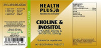 Health Plus Choline & Inositol Vitamin B Supplement - 90 Tablets
