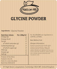 Glycine Powder 500g – Pure Amino Acid Supplement for Sleep, Muscle Recovery, and Anti-Aging – 100% Vegan, Non-GMO by Hatton Hill