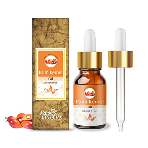 Crysalis Palm Kernel (Elaeis Guineensis) Oil |100% Pure & Natural Undiluted Carrier Oil Organic Standard| Perfect for Skin Care & Hair Care |Aromatherapy Oil| 30ml with Dropper