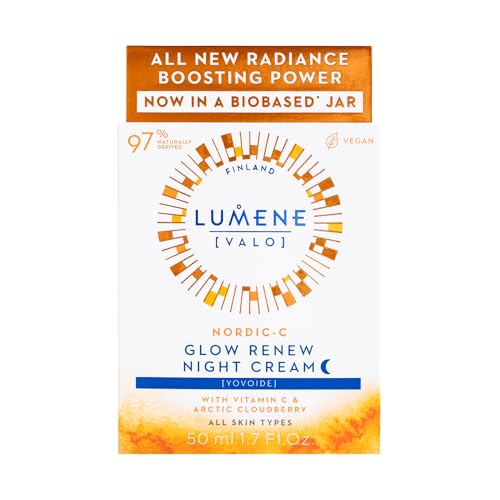 Lumene Nordic-C [VALO] Vitamin C Glow Renew Night Cream 50ml - Overnight Bright Sleeping Cream, New Improved Formulation