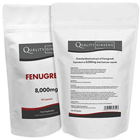 Quality Ginseng Direct Fenugreek - 8,000mg Capsules - Powerful Formula (90 Capsules)