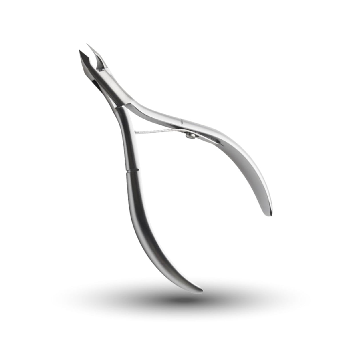 Rui Smiths Cuticle Nippers, Professional, Stainless Steel, Spanish Handle, Box Joint, Matte Chrome Plated, Single Spring (4mm Jaw/Quarter Jaw)