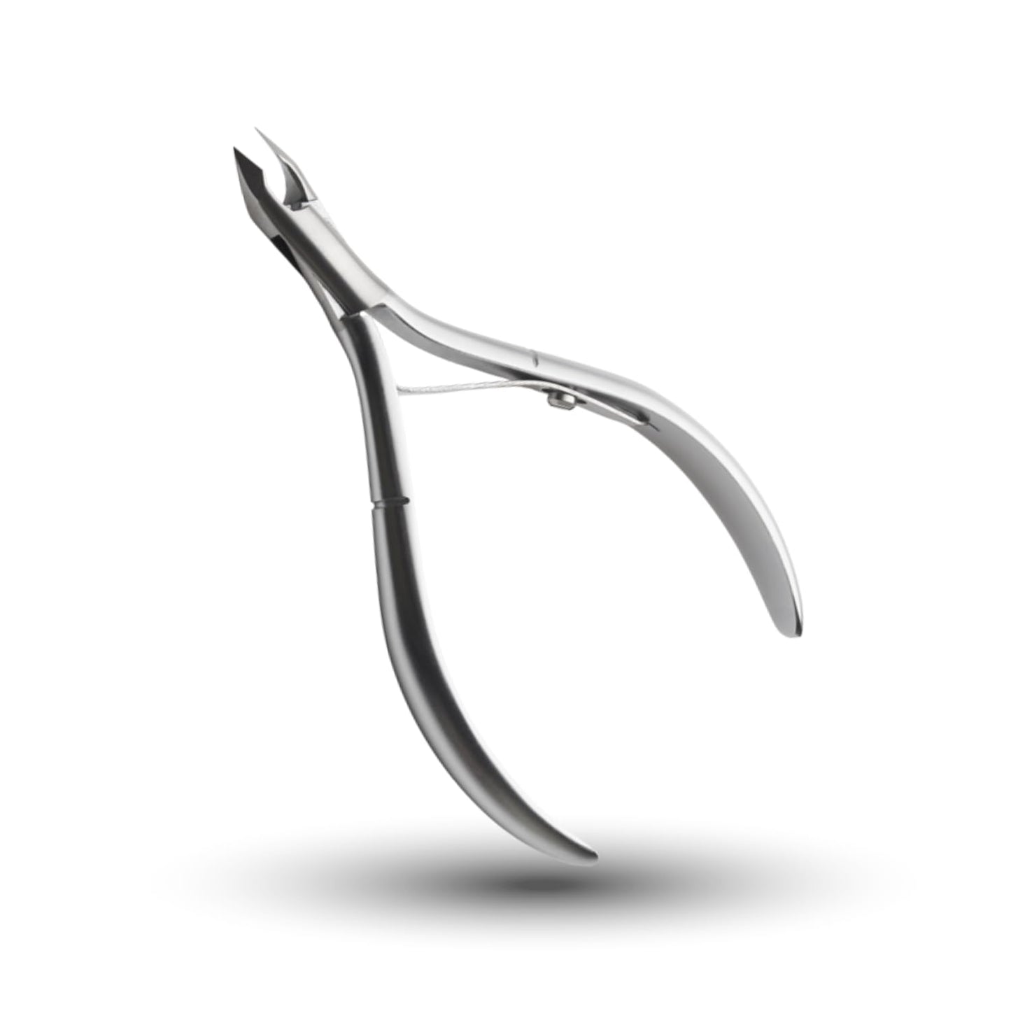 Rui Smiths Cuticle Nippers, Professional, Stainless Steel, Spanish Handle, Box Joint, Matte Chrome Plated, Single Spring (4mm Jaw/Quarter Jaw)