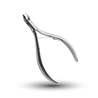 Rui Smiths Cuticle Nippers, Professional, Stainless Steel, Spanish Handle, Box Joint, Matte Chrome Plated, Single Spring (4mm Jaw/Quarter Jaw)