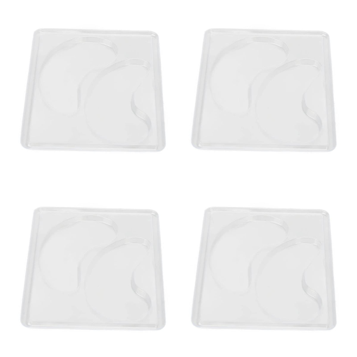 Pongnas 12Pcs DIY Under Eye Patches Molds, Safe Healthy Natural Reusable Transparent Eye Mask Patch Tray Plate